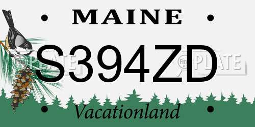 S394ZD Maine License Plate