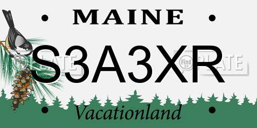 S3A3XR Maine License Plate