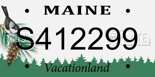 S412299 Maine License Plate