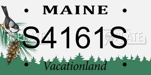 S4161S Maine License Plate