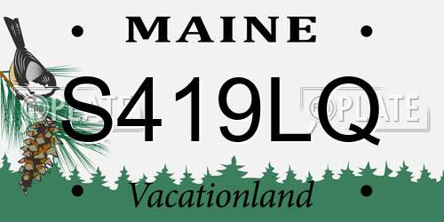 S419LQ Maine License Plate