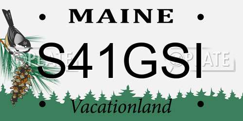 S41GSI Maine License Plate