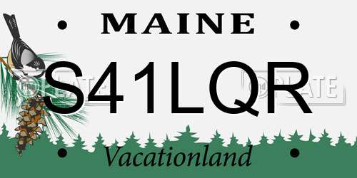 S41LQR Maine License Plate