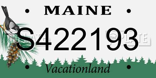 S422193 Maine License Plate
