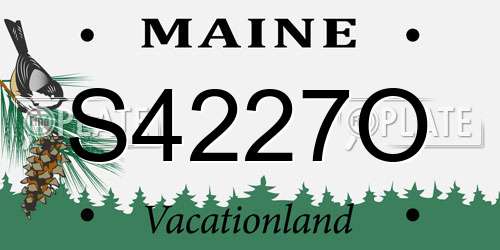 S4227O Maine License Plate