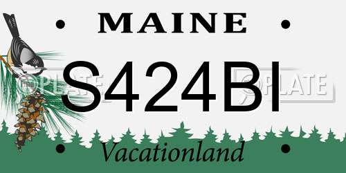 S424BI Maine License Plate