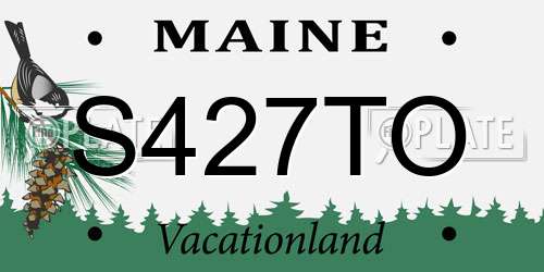 S427TO Maine License Plate