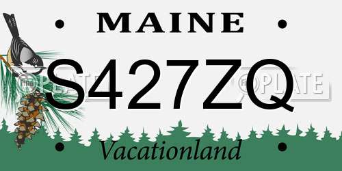 S427ZQ Maine License Plate