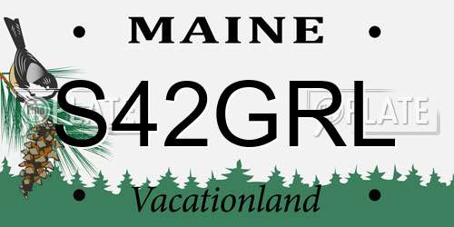 S42GRL Maine License Plate