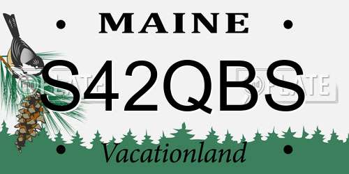 S42QBS Maine License Plate