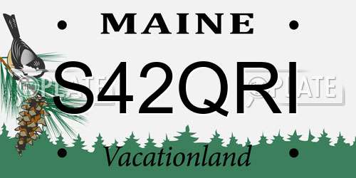 S42QRI Maine License Plate