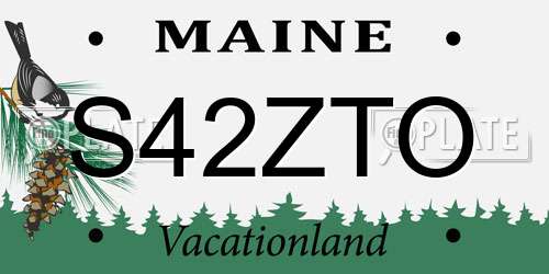 S42ZTO Maine License Plate