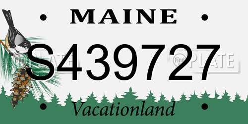 S439727 Maine License Plate