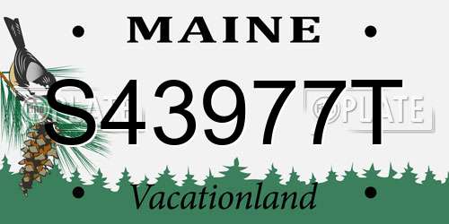 S43977T Maine License Plate