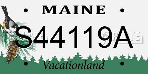 S44119A Maine License Plate