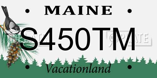 S450TM Maine License Plate