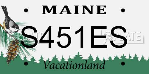 S451ES Maine License Plate