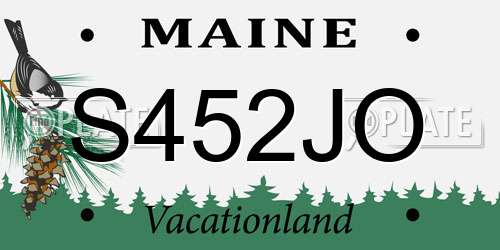 S452JO Maine License Plate