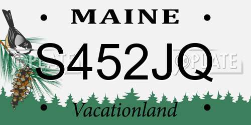 S452JQ Maine License Plate