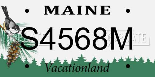 S4568M Maine License Plate