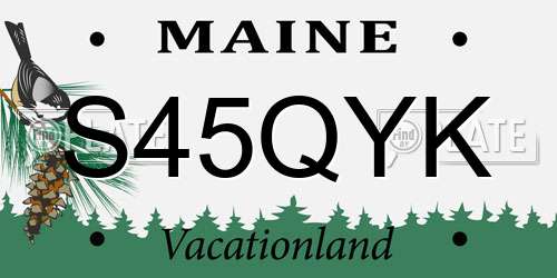 S45QYK Maine License Plate