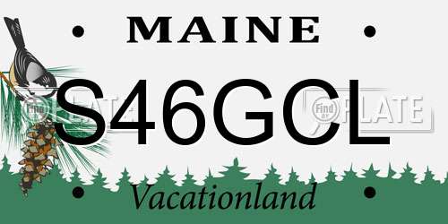 S46GCL Maine License Plate