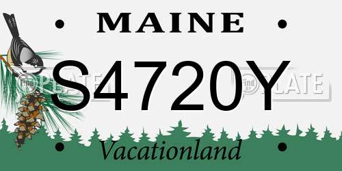 S4720Y Maine License Plate