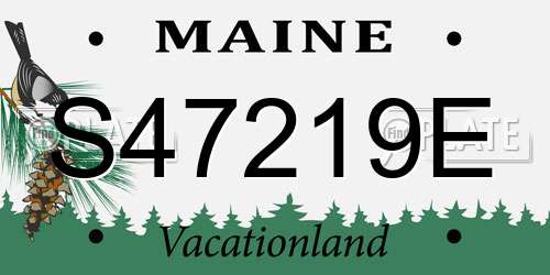 S47219E Maine License Plate