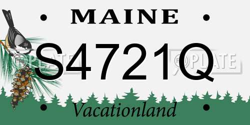 S4721Q Maine License Plate