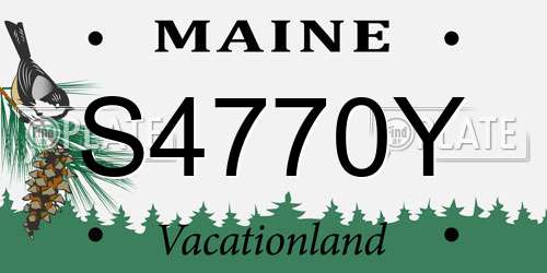 S4770Y Maine License Plate