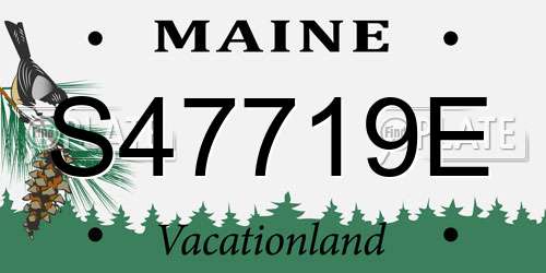 S47719E Maine License Plate