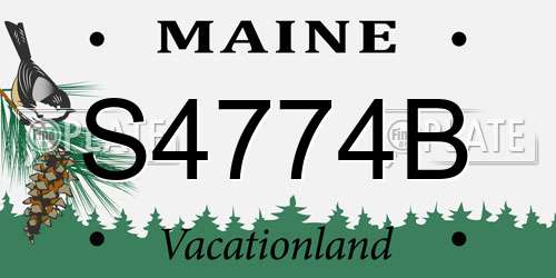 S4774B Maine License Plate