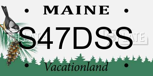 S47DSS Maine License Plate