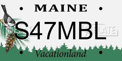 S47MBL Maine License Plate