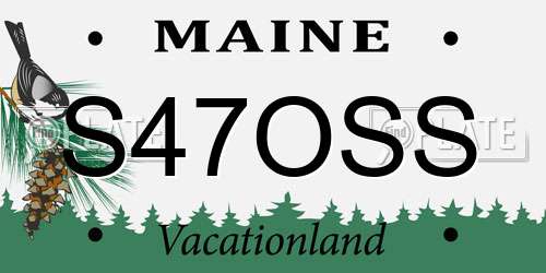 S47OSS Maine License Plate