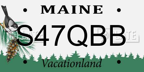 S47QBB Maine License Plate