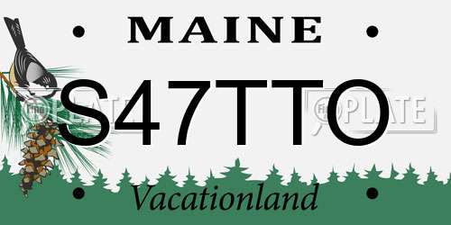 S47TTO Maine License Plate