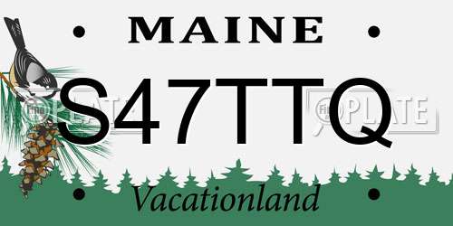 S47TTQ Maine License Plate