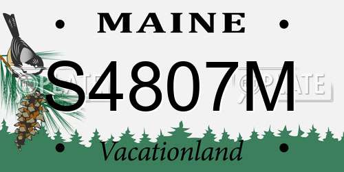 S4807M Maine License Plate