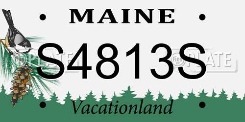 S4813S Maine License Plate