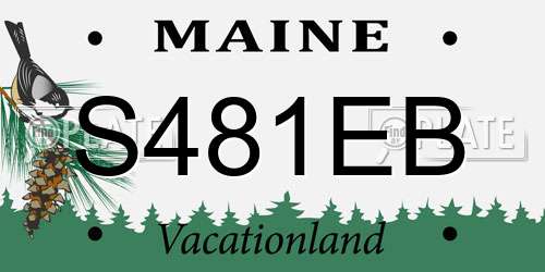 S481EB Maine License Plate