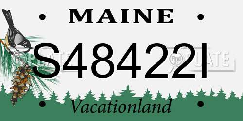 S48422I Maine License Plate