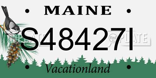 S48427I Maine License Plate