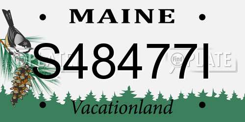 S48477I Maine License Plate