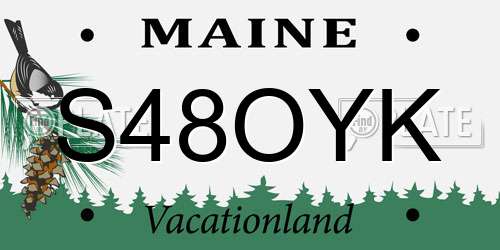 S48OYK Maine License Plate