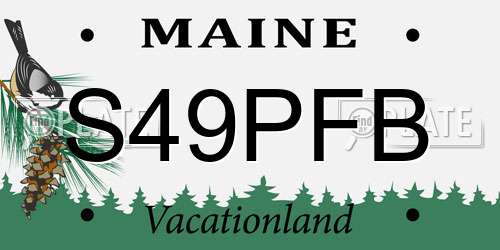 S49PFB Maine License Plate