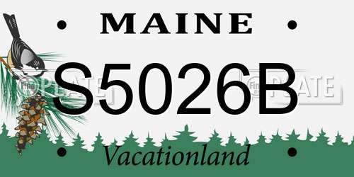 S5026B Maine License Plate
