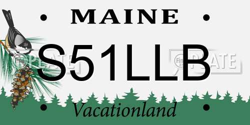 S51LLB Maine License Plate