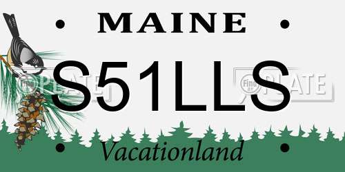 S51LLS Maine License Plate