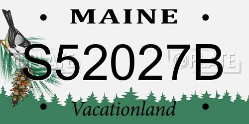 S52027B Maine License Plate